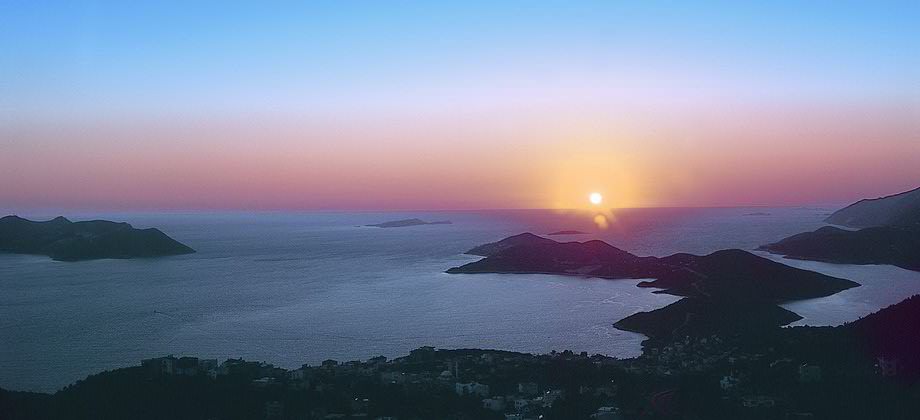 sunset view from kas turkey